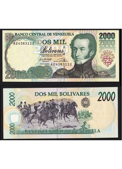 VENEZUELA 2000 Bolivares 1994 Quasi fior di Stampa